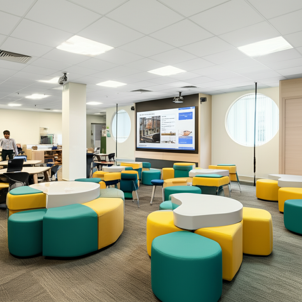 Enhance Educational Spaces in Bangalore with GKS Enterprises' Innovative Display and Seating Solutions