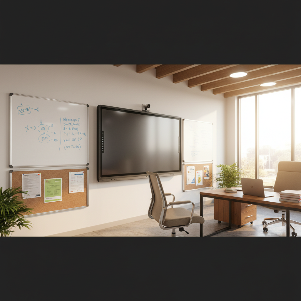 Educational display systems and office revolving chairs in Bangalore classroom