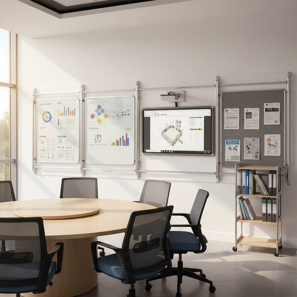 Office revolving chairs and display systems from Bangalore manufacturer