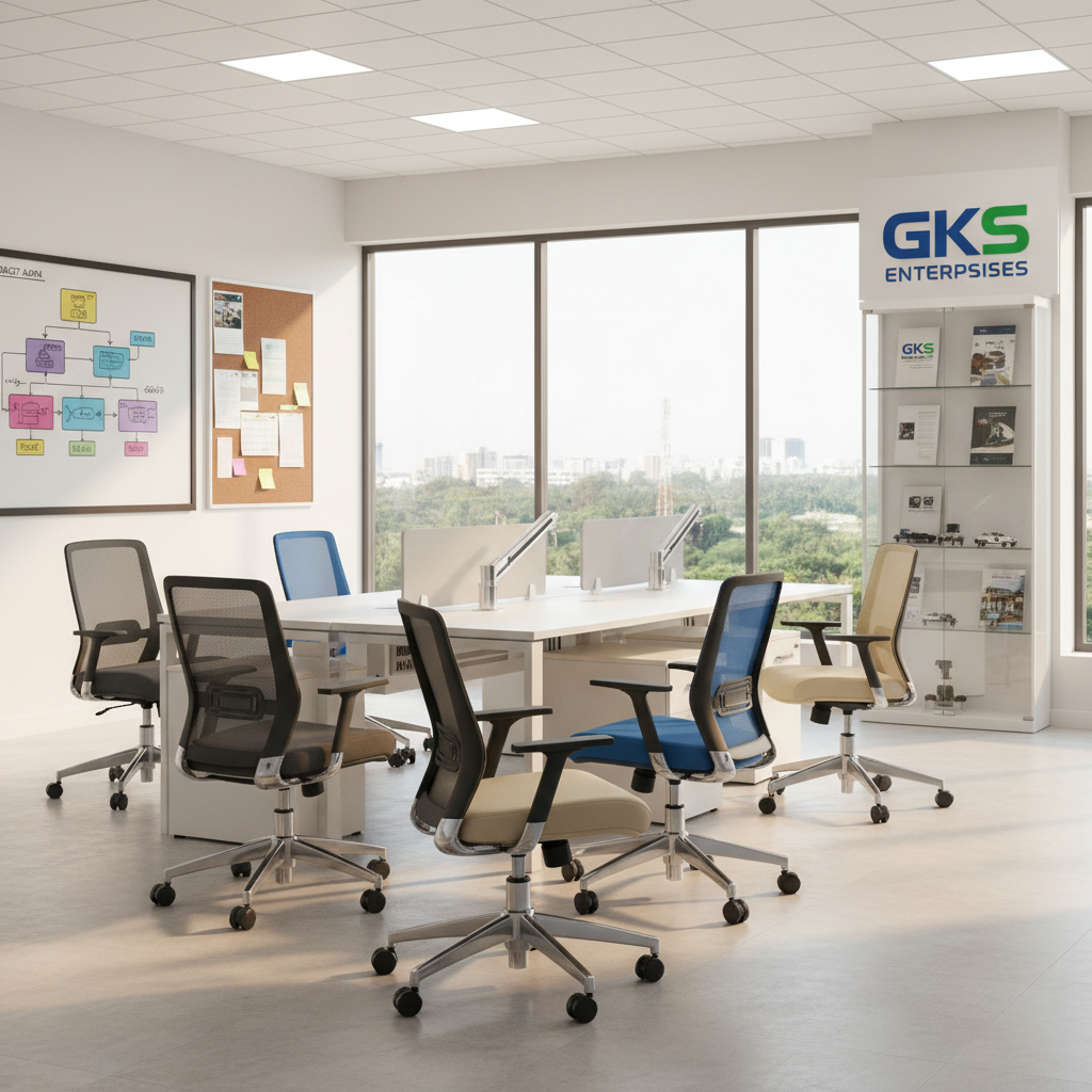 Office revolving chairs and display systems in Bangalore classroom