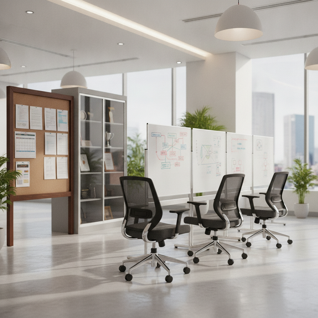 Office revolving chairs and display systems in Bangalore school