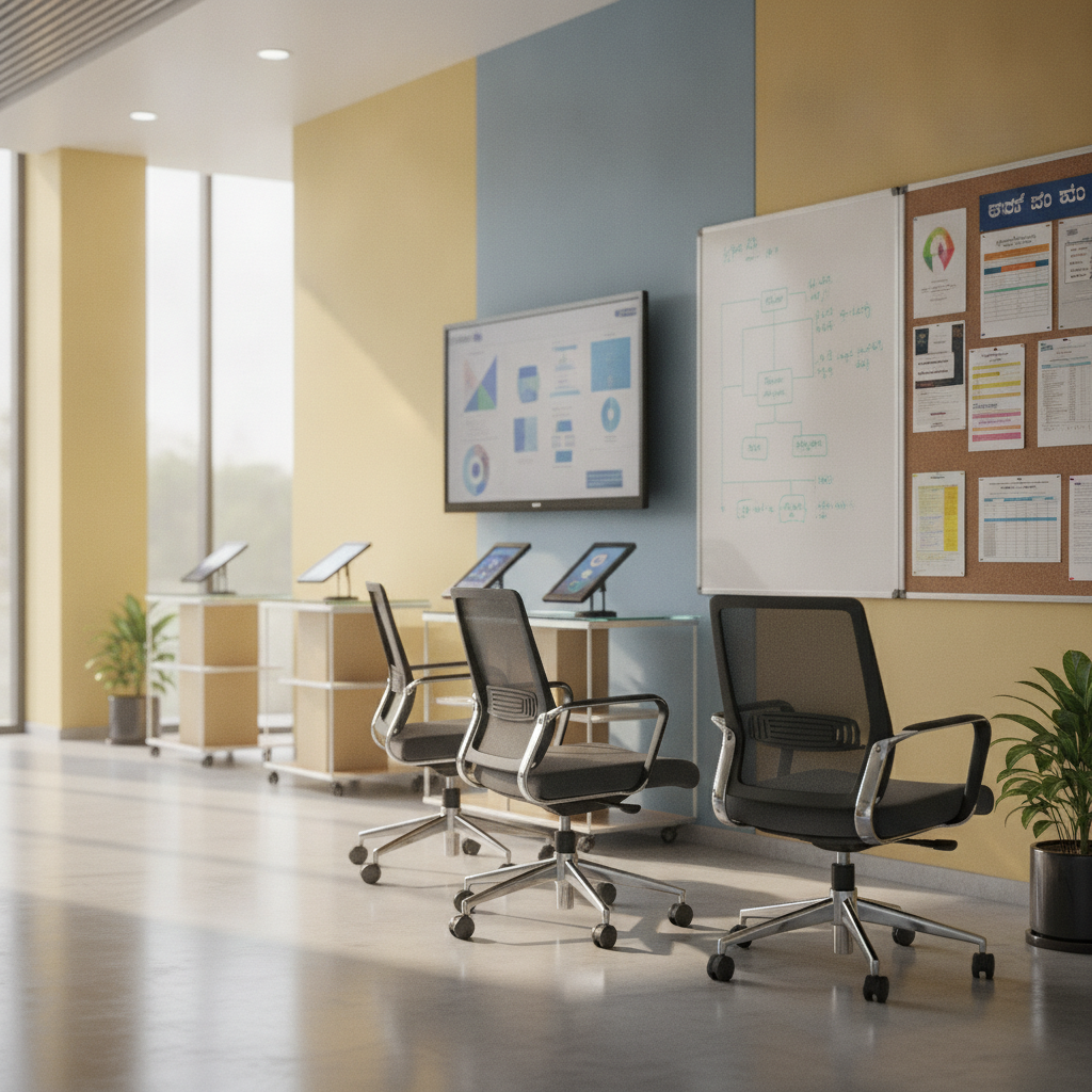 Top Bangalore Office Revolving Chairs & Educational Display Systems Office revolving chairs and display systems manufactured in Bangalore