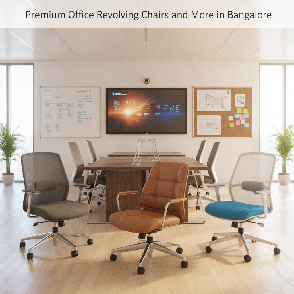Premium Office Revolving Chairs and More in Bangalore Premium office revolving chairs and display systems in Bangalore